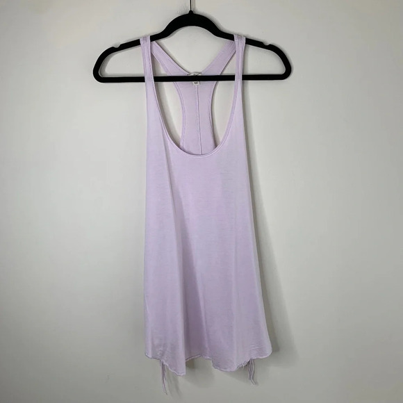 Aritzia Wilfred Tank Top Lilac Purple Fringe Racerback Festival Boho Size XS - Picture 8 of 13